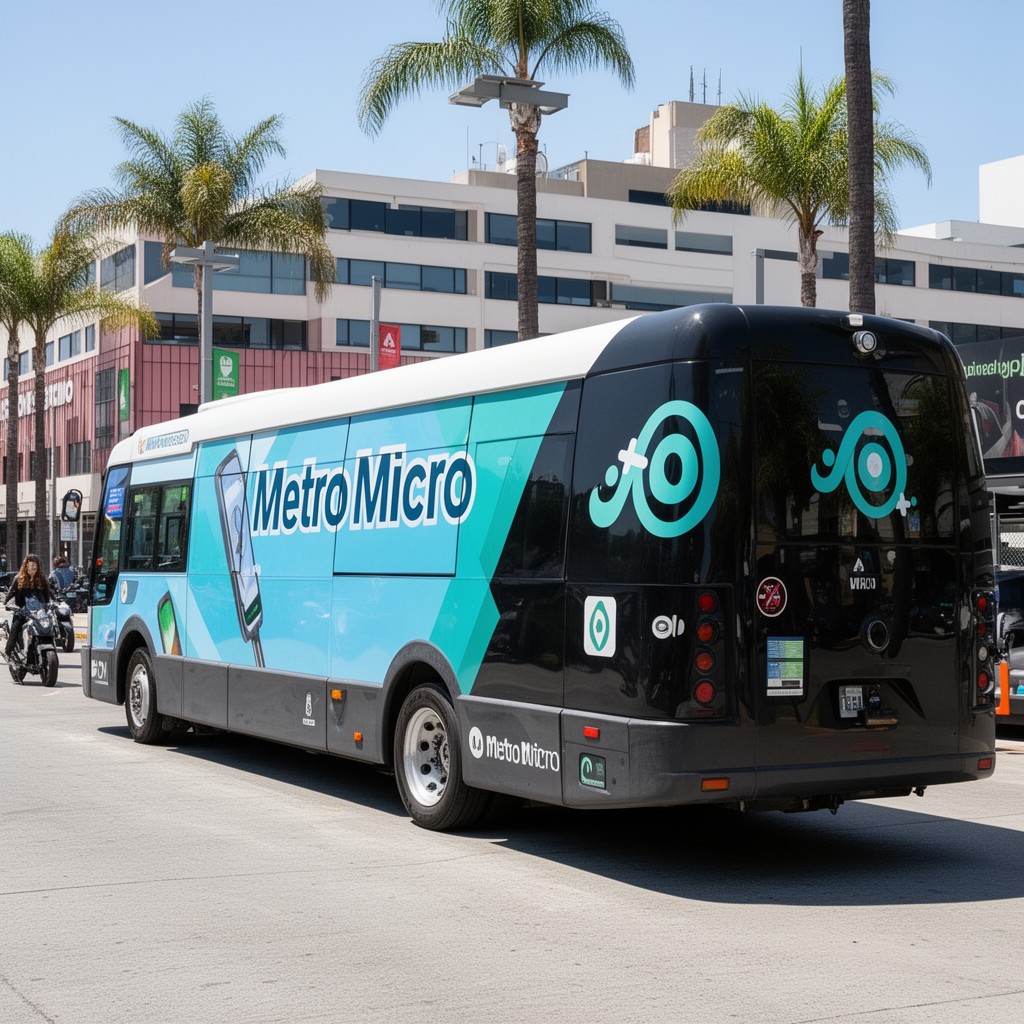 AI-generated illustration of Metro Micro on-demand service