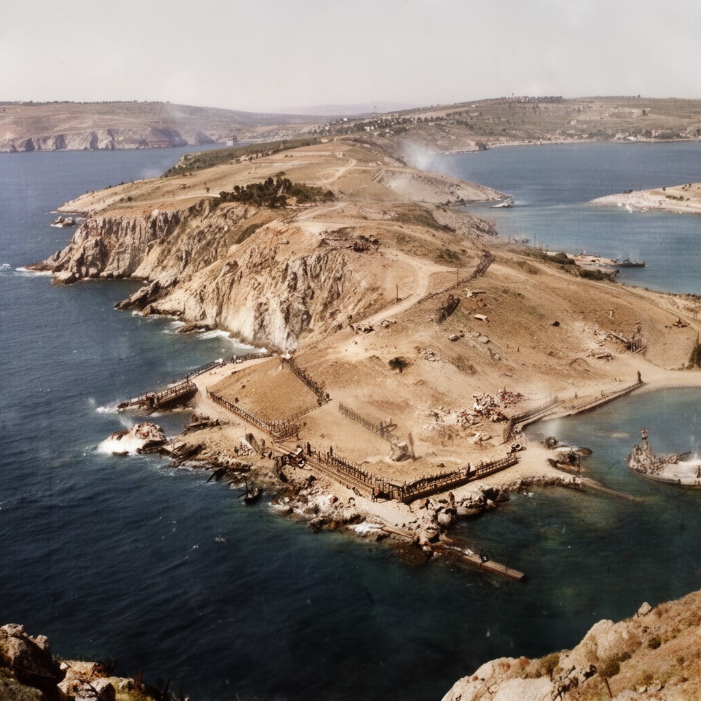 AI-generated illustration of Gallipoli Peninsula