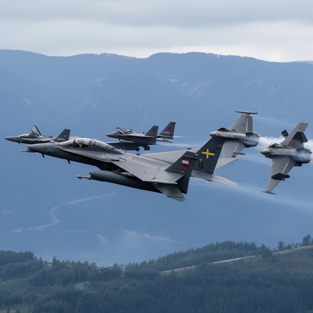 AI-generated illustration of Swedish Air Force