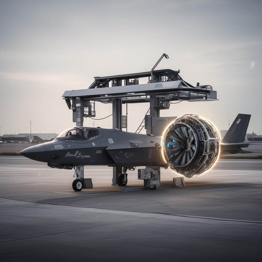 AI-generated illustration of Rolls-Royce LiftSystem (F-35B integration)