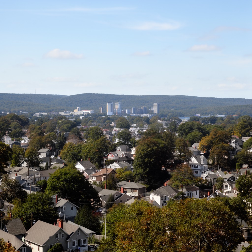 AI-generated illustration of Stoneham, Massachusetts
