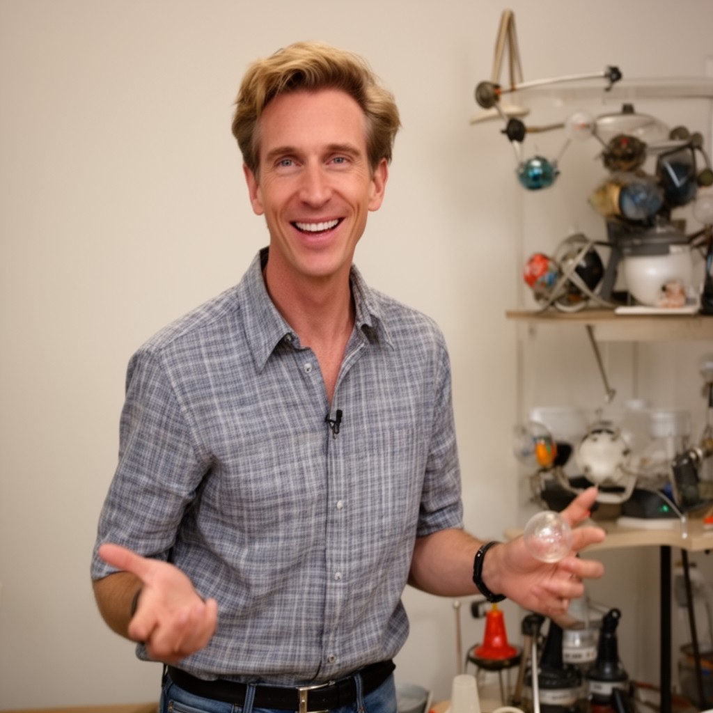 AI-generated illustration of Bill Nye