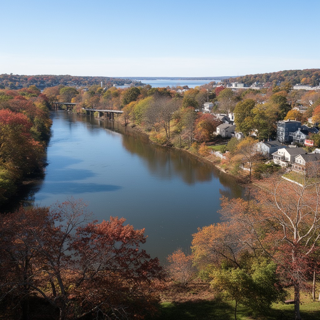 AI-generated illustration of Quinnipiac River