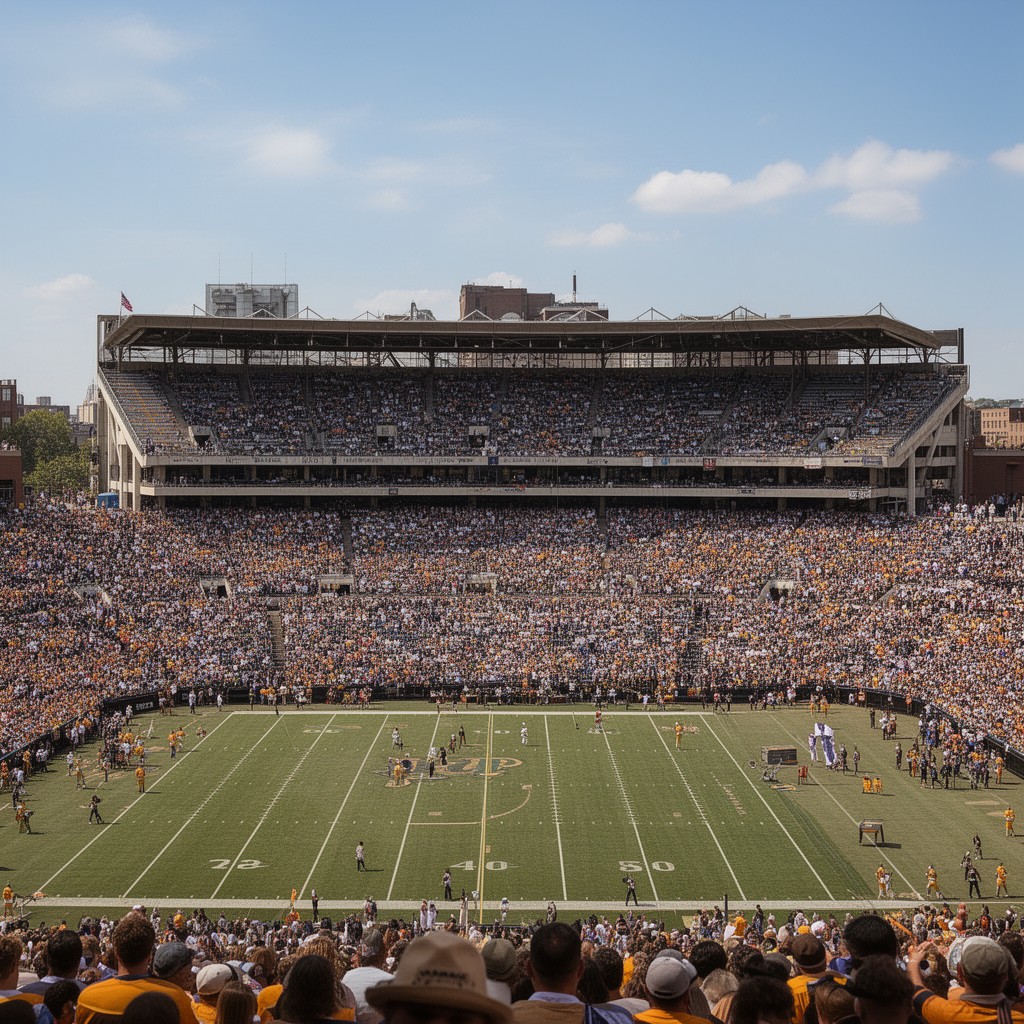 AI-generated illustration of Pitt Stadium