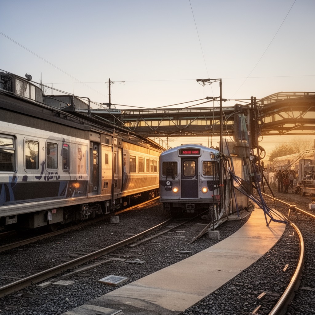 AI-generated illustration of Long Island Rail Road West Hempstead Branch