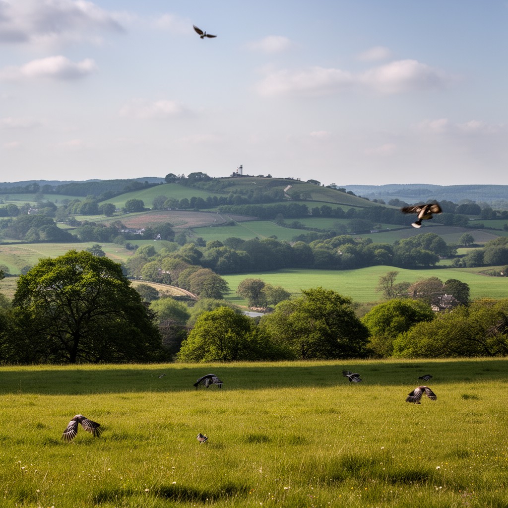AI-generated illustration of Box Hill