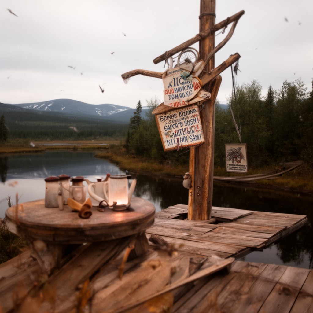 AI-generated illustration of Kildin Sámi