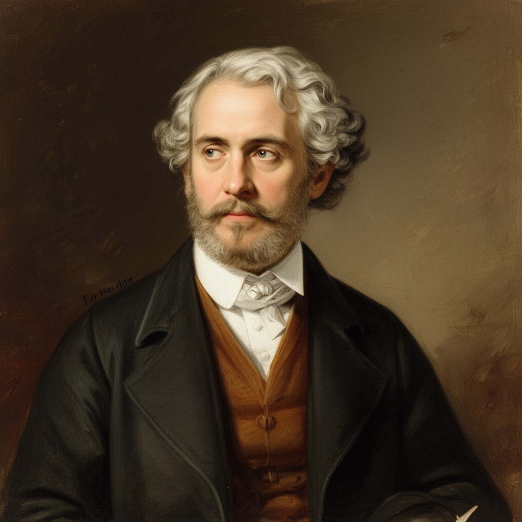 AI-generated illustration of Immanuel Hermann Fichte