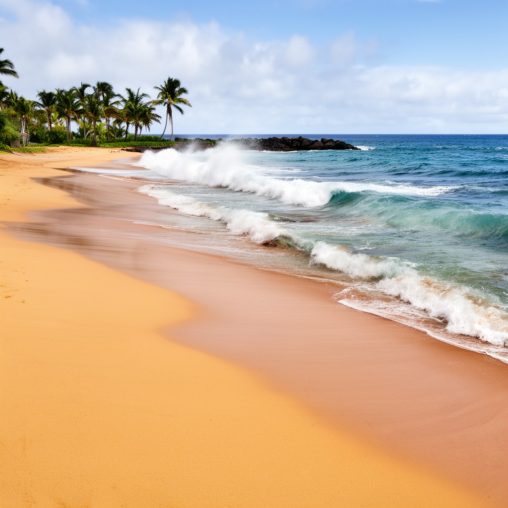 AI-generated illustration of Makena Beach