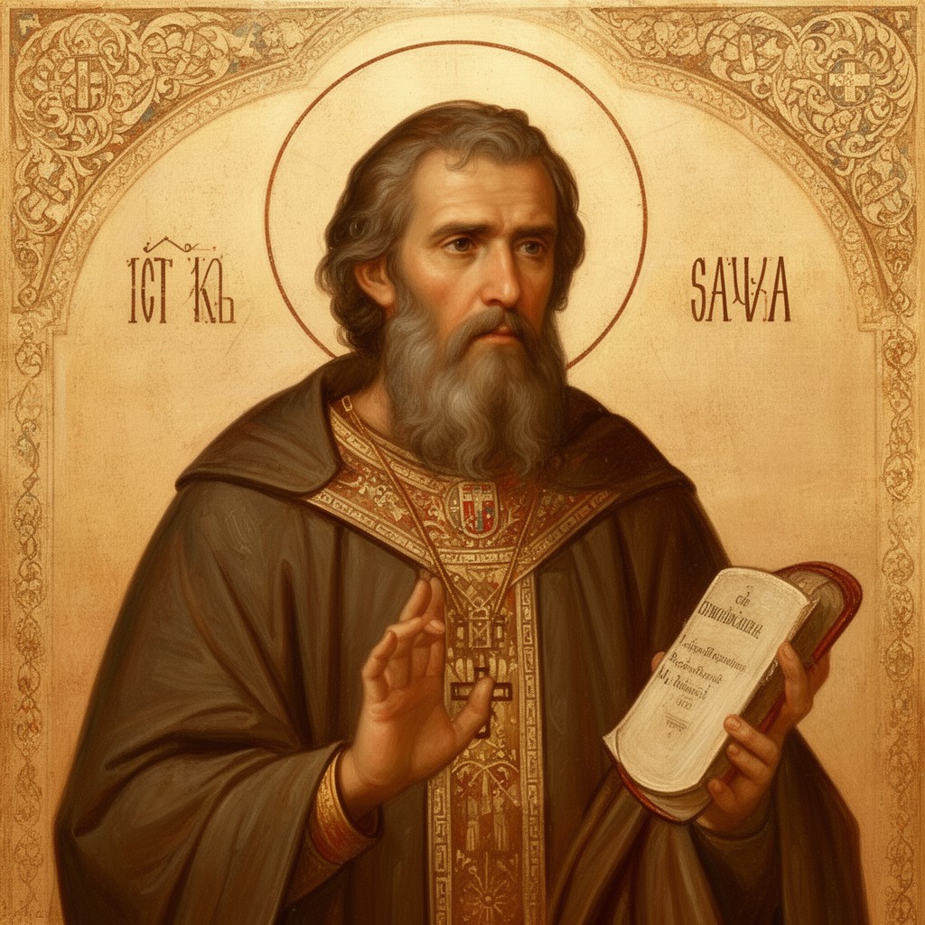 AI-generated illustration of Saint Sava