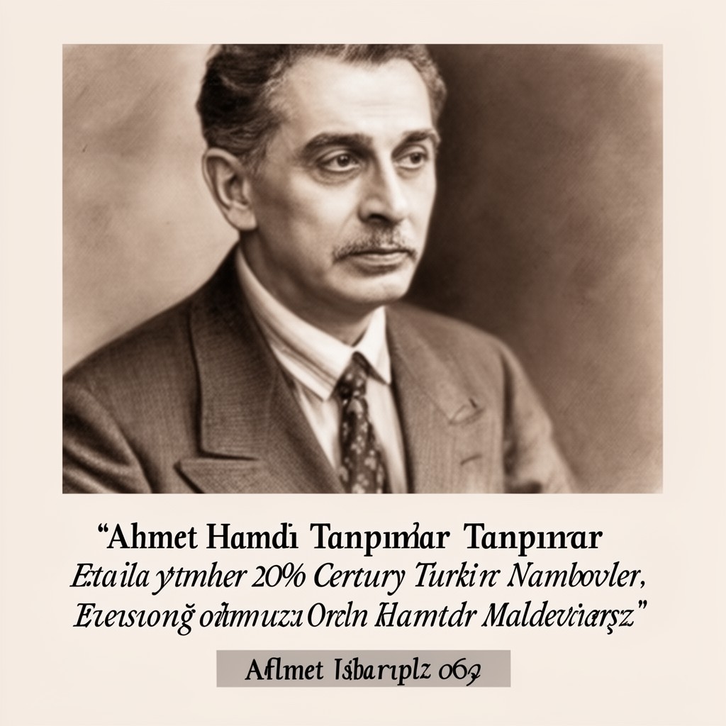 AI-generated illustration of Ahmet Hamdi Tanpınar