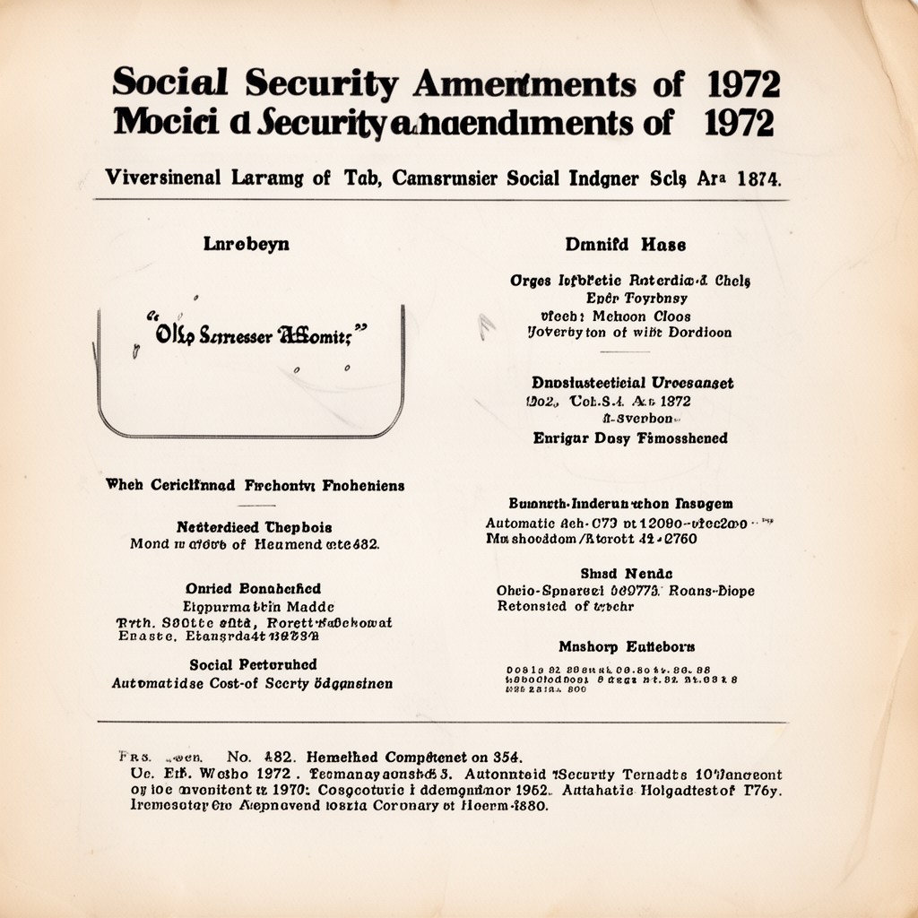 AI-generated illustration of Social Security Amendments of 1972