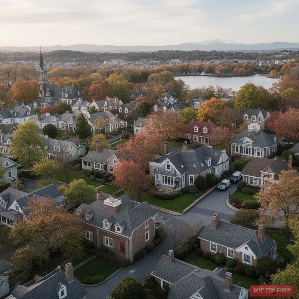 AI-generated illustration of Bronxville, New York