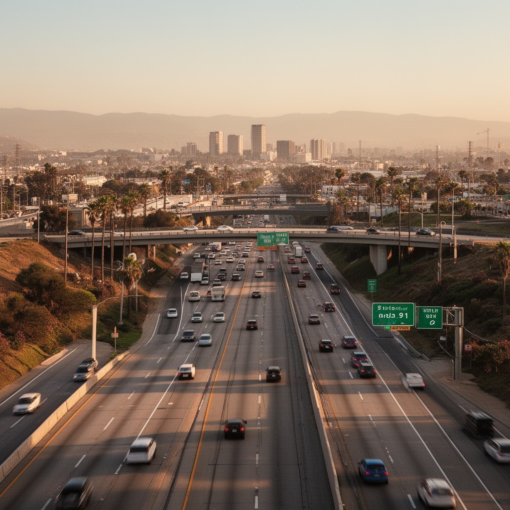 AI-generated illustration of State Route 91
