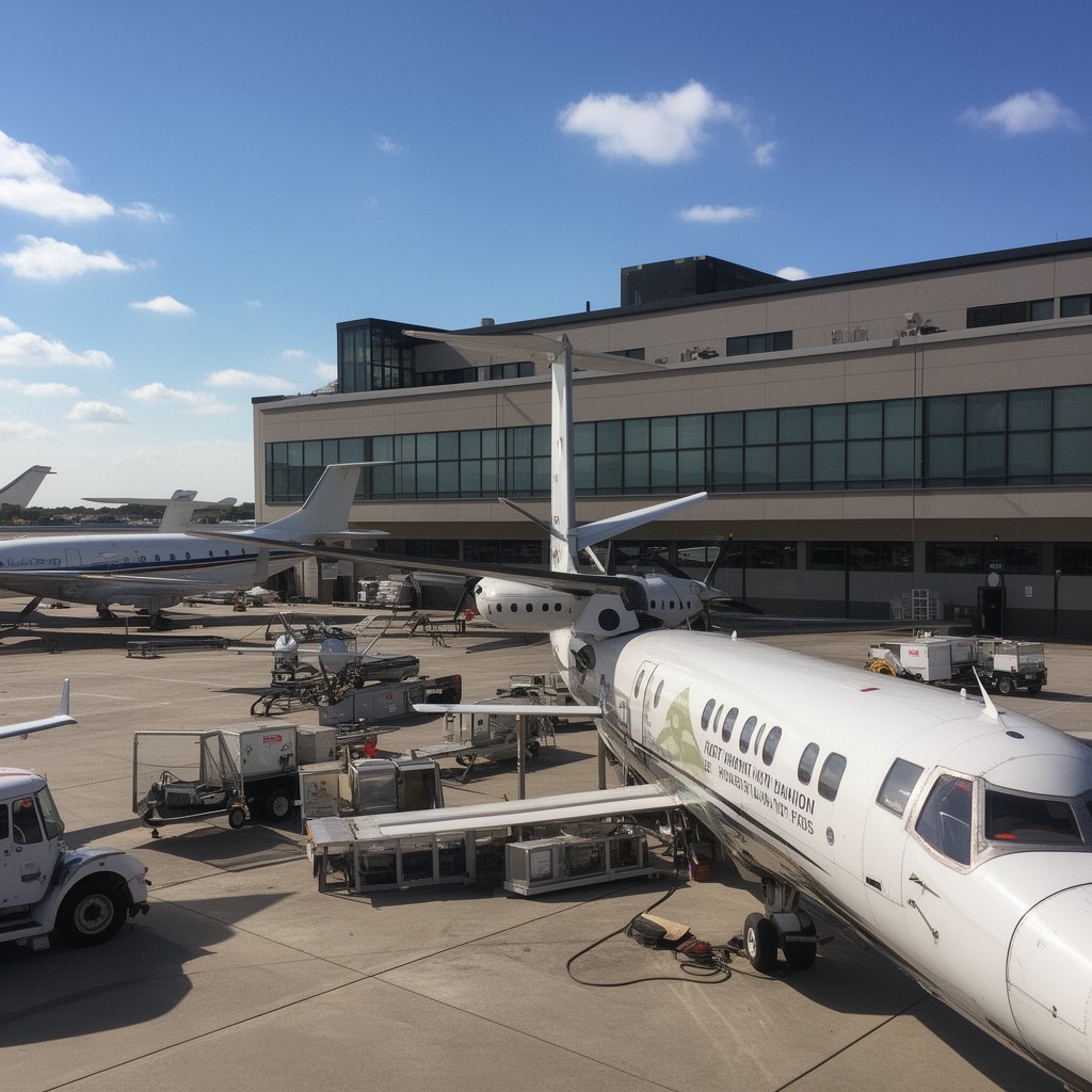 AI-generated illustration of Fort Worth Meacham International Airport