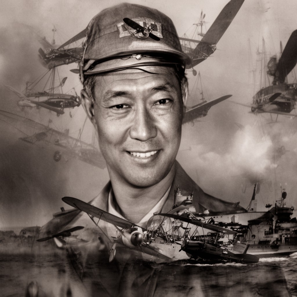 AI-generated illustration of Mitsuo Fuchida