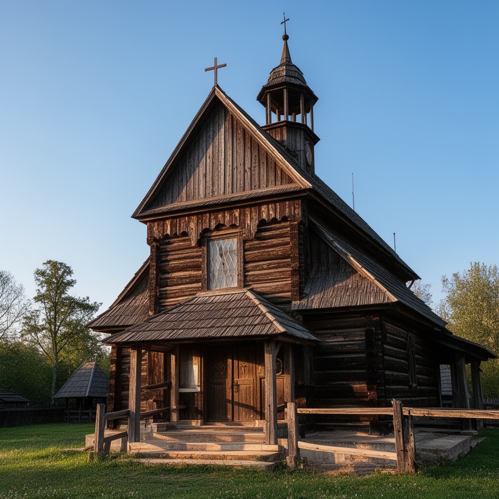 AI-generated illustration of All Saints Church in Blizne