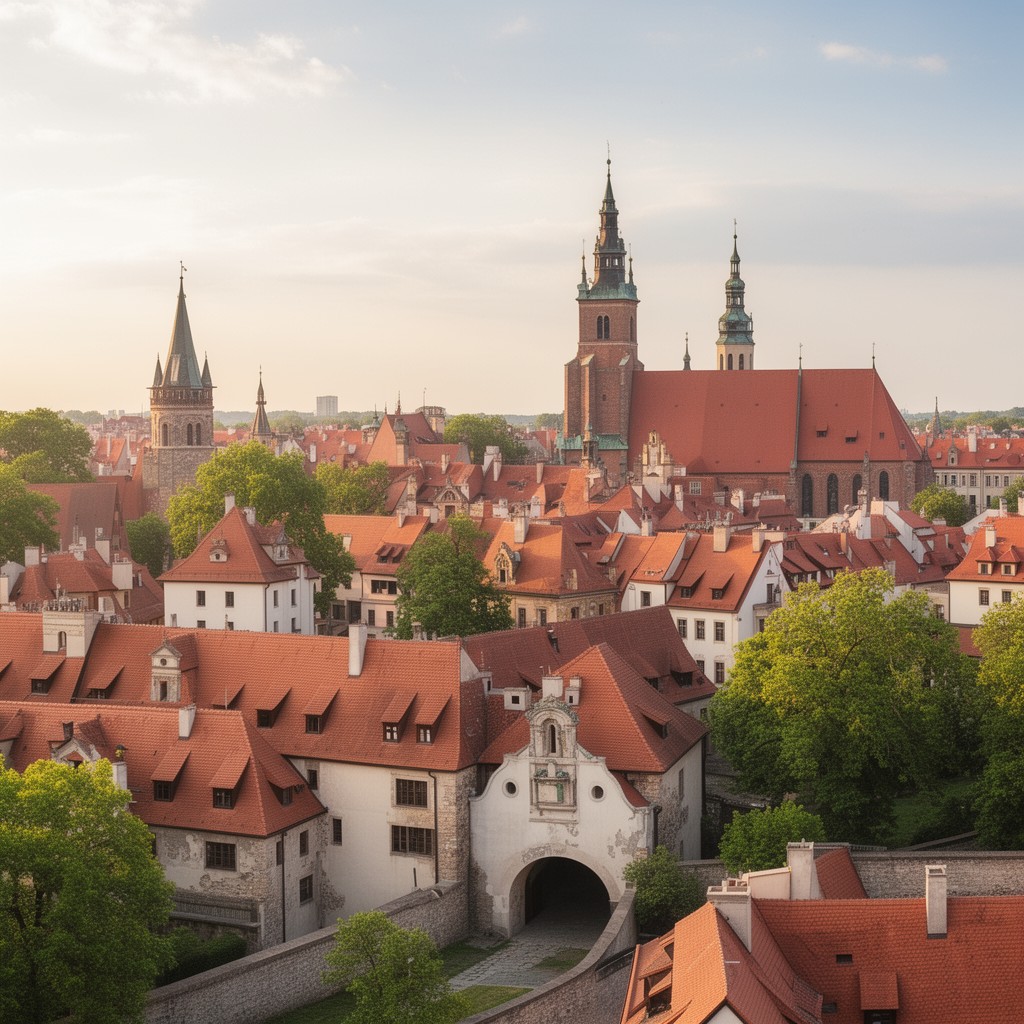 AI-generated illustration of World Heritage Sites in Poland