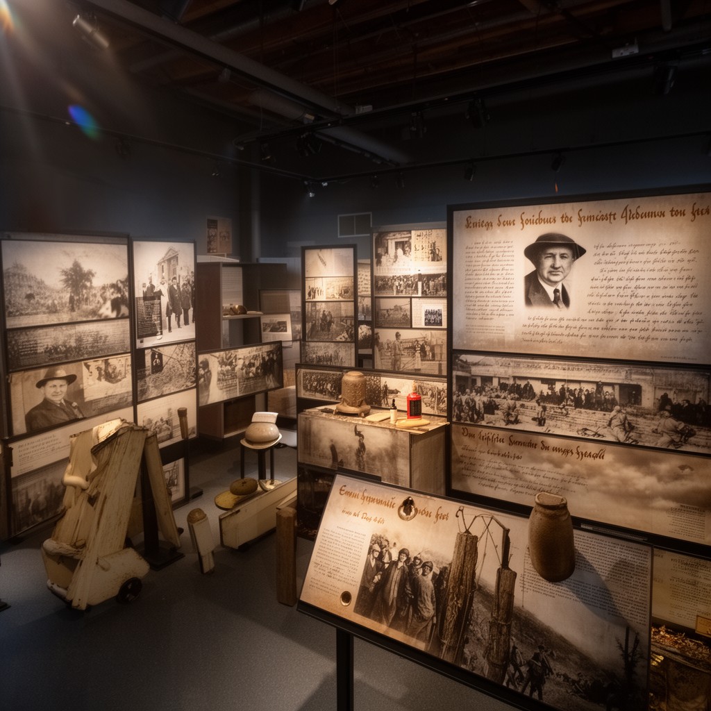 AI-generated illustration of Holocaust museums