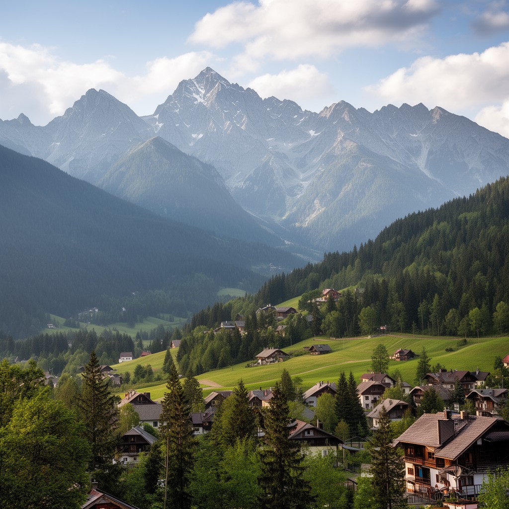 AI-generated illustration of northern Slovakia