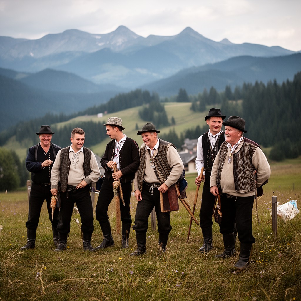 AI-generated illustration of Spiš highlanders