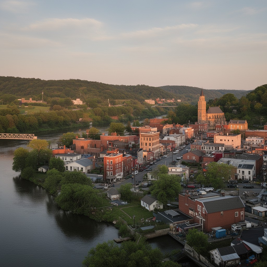 AI-generated illustration of Sunbury, Pennsylvania