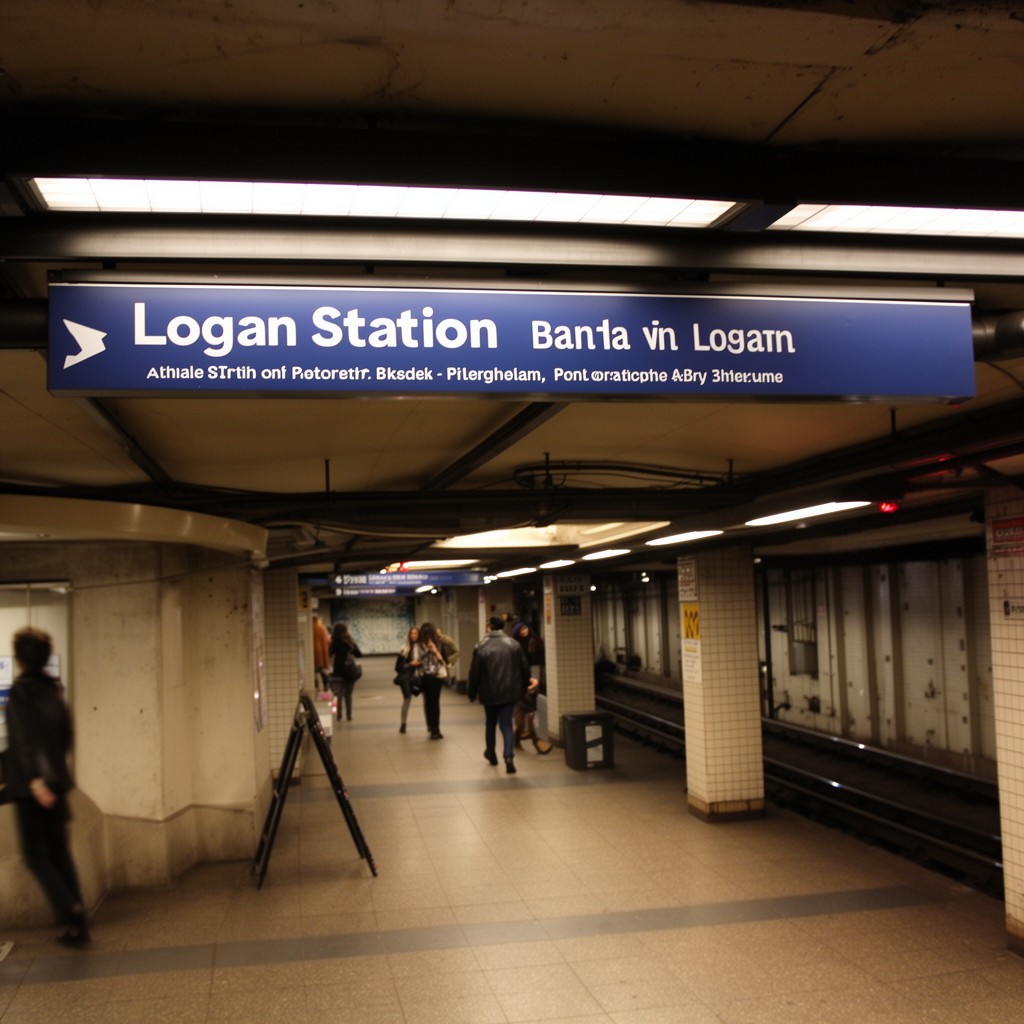 AI-generated illustration of Logan station