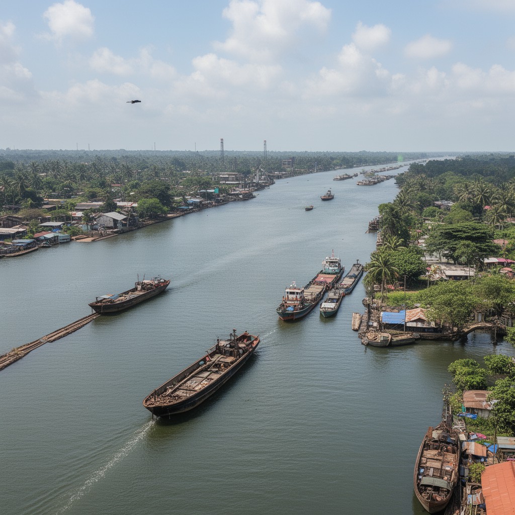 AI-generated illustration of Bonny River