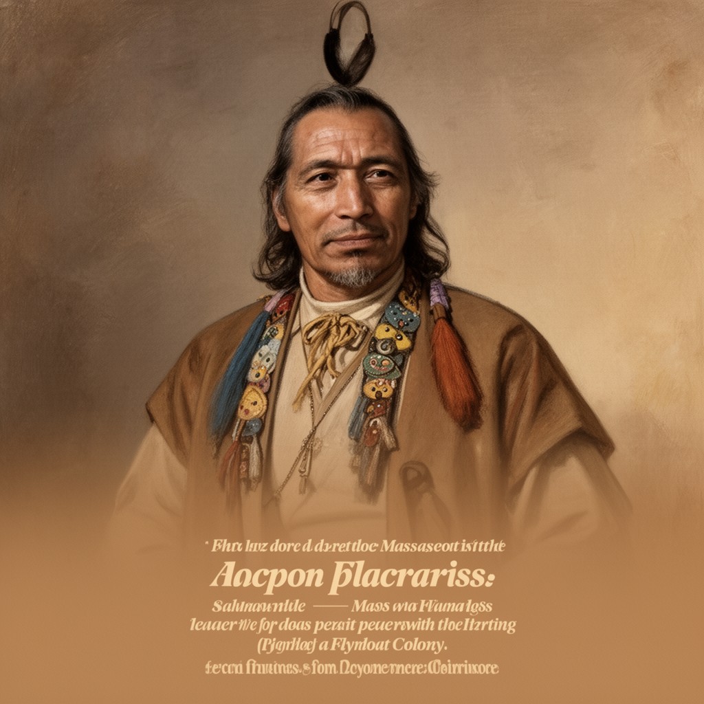 AI-generated illustration of Massasoit