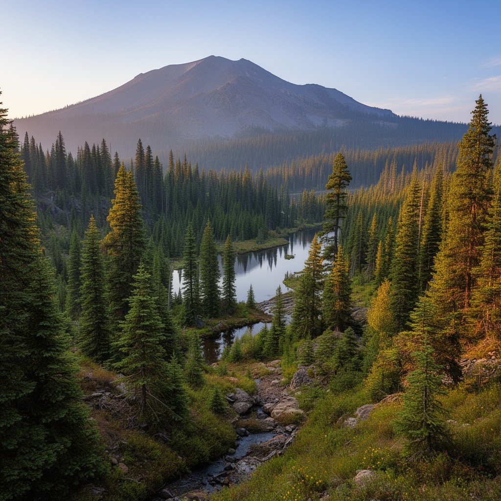 AI-generated illustration of Deschutes National Forest