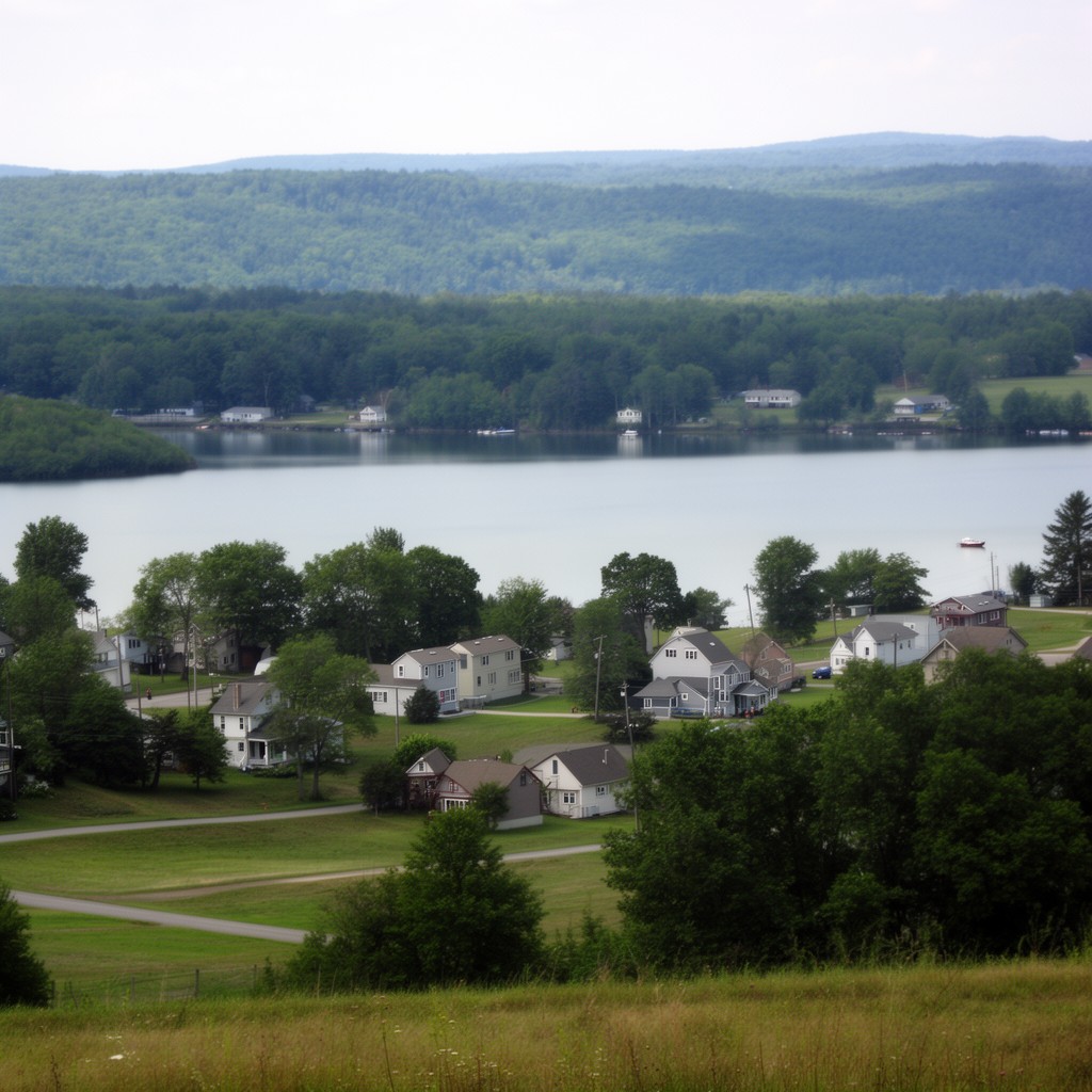 AI-generated illustration of Conesus Lake