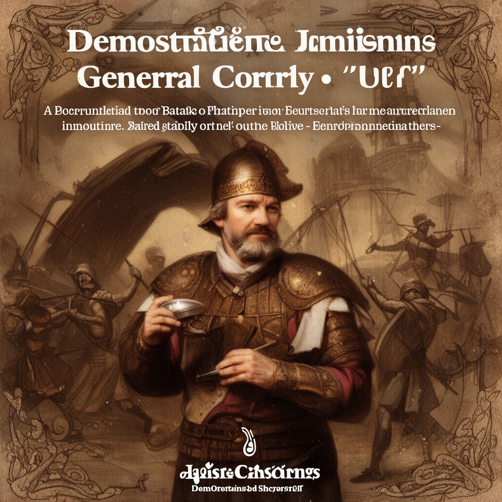 AI-generated illustration of Demosthenes (general)