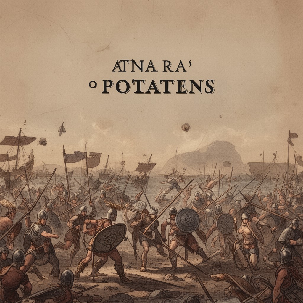 AI-generated illustration of Battle of Potidaea