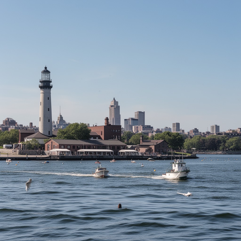 AI-generated illustration of Boston Harbor Islands National Recreation Area