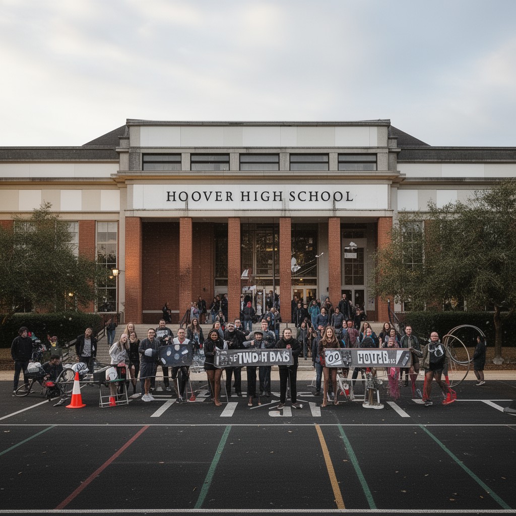 AI-generated illustration of Hoover High School