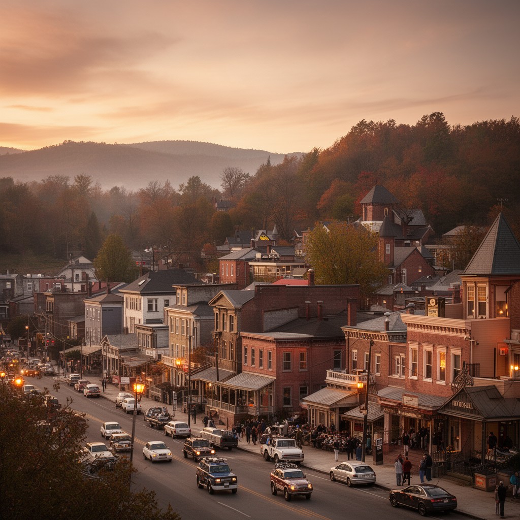 AI-generated illustration of Bramwell, West Virginia