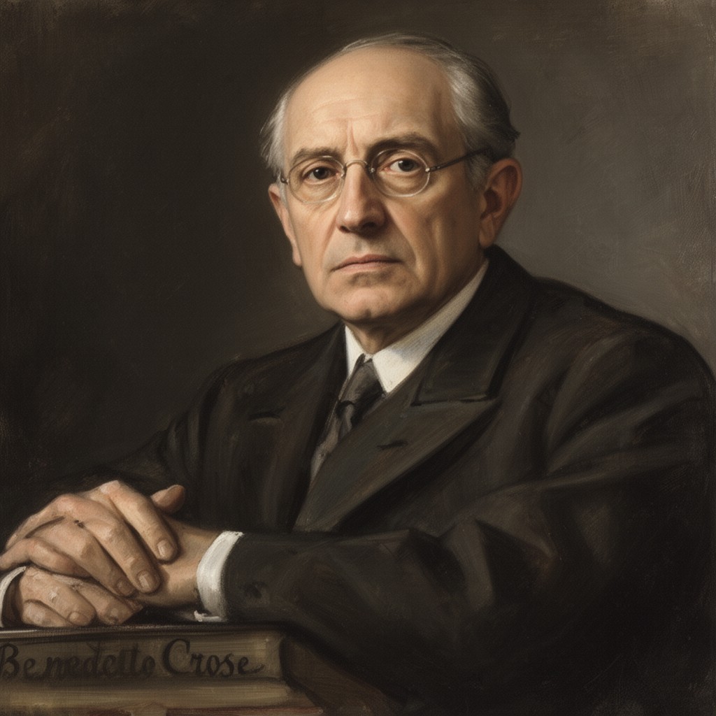 AI-generated illustration of Benedetto Croce