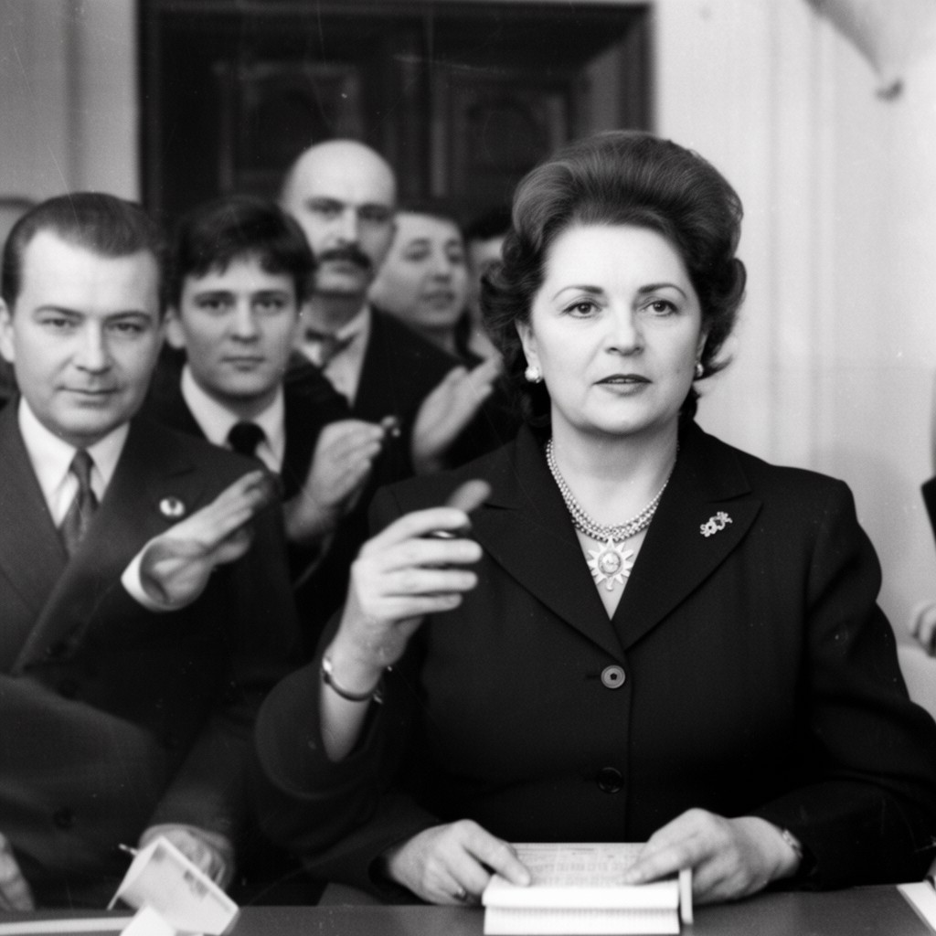 AI-generated illustration of Elena Ceaușescu