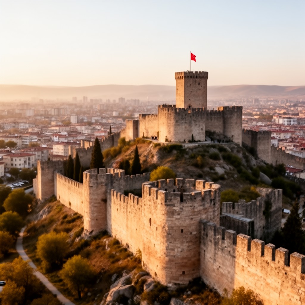 AI-generated illustration of Ankara Castle
