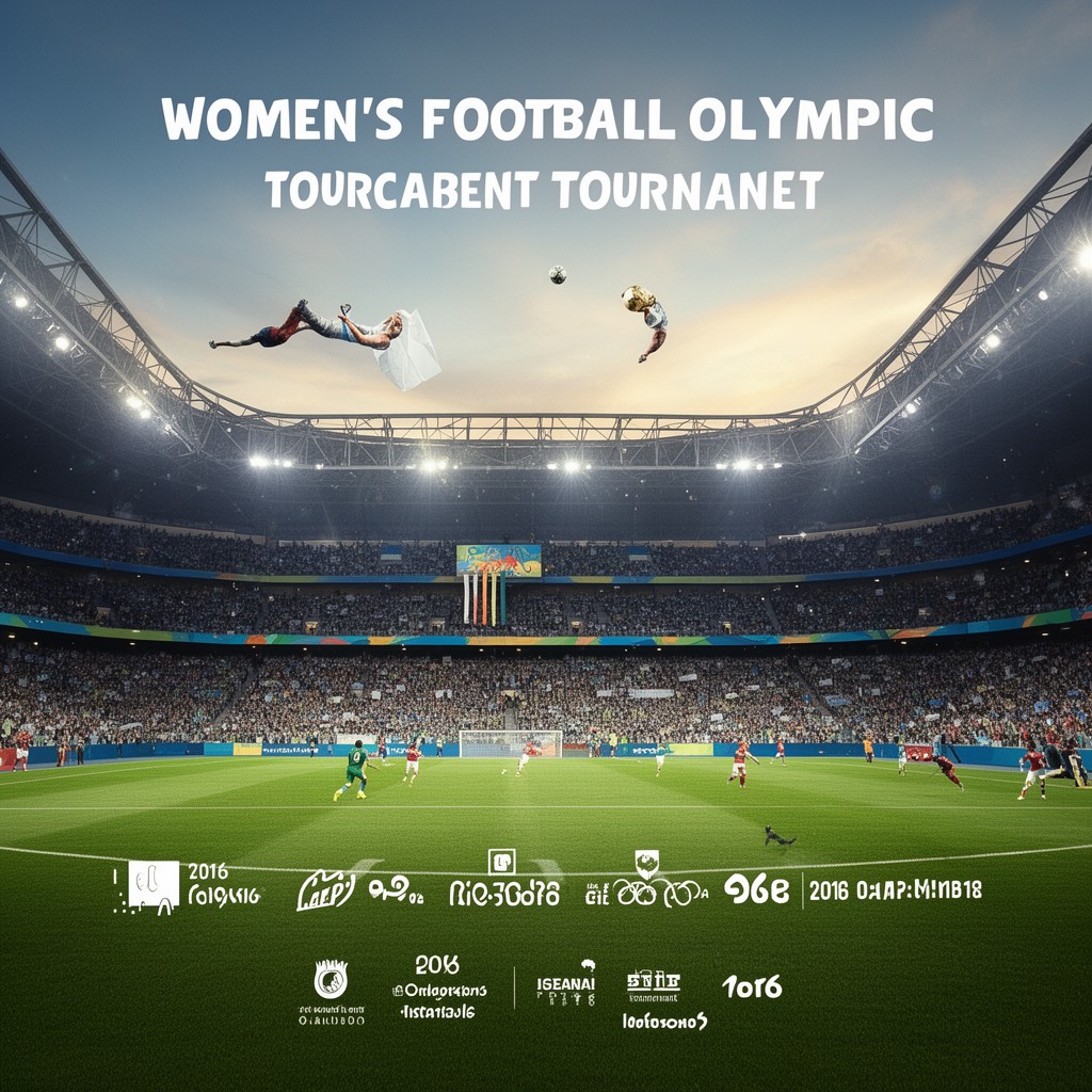 AI-generated illustration of 2016 Summer Olympics women's football tournament
