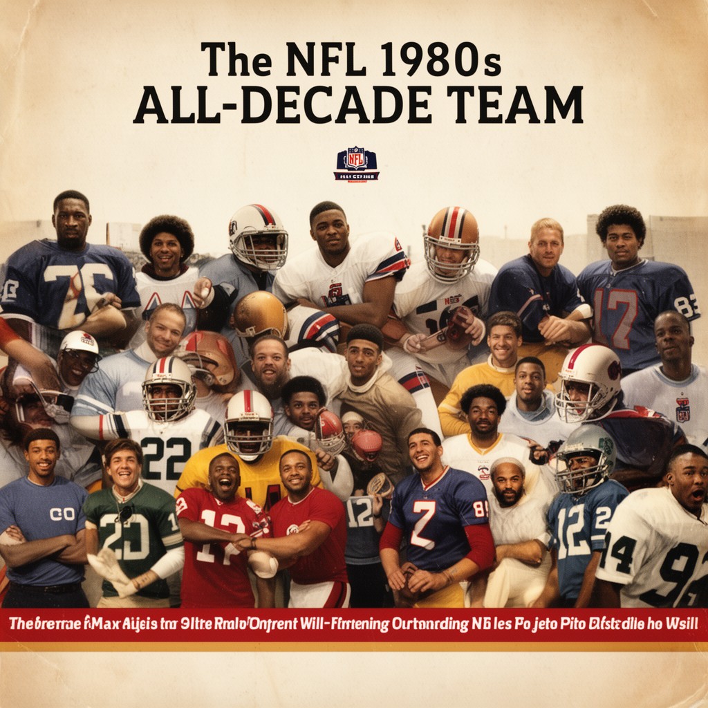AI-generated illustration of NFL 1980s All-Decade Team