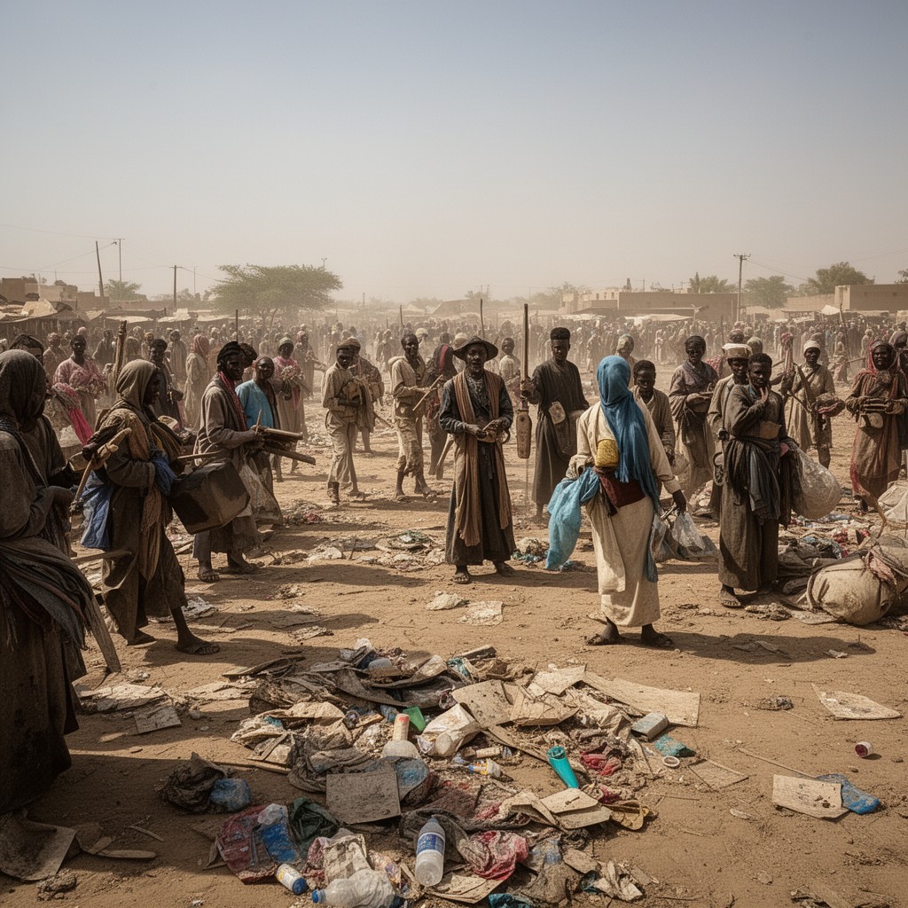 AI-generated illustration of Somali Civil War