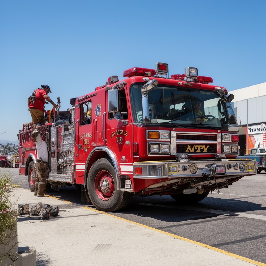 AI-generated illustration of Los Angeles Fire Department