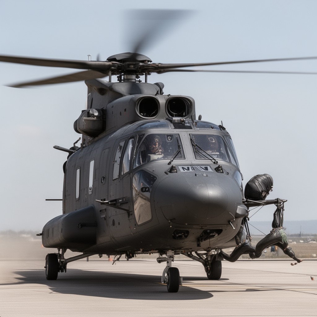 AI-generated illustration of AW101 helicopter