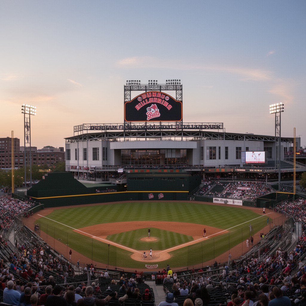 AI-generated illustration of Durham Bulls Athletic Park