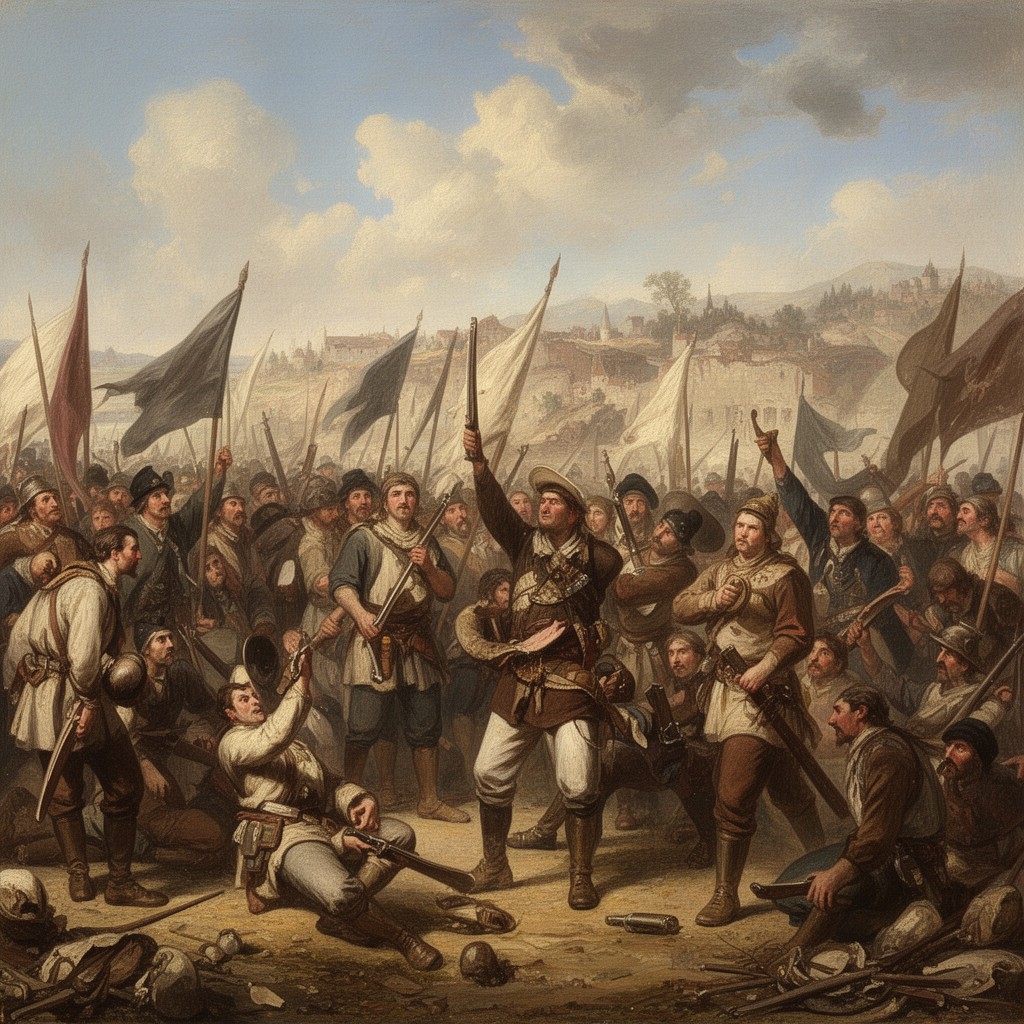 AI-generated illustration of Khmelnytsky Uprising (1648–1657)