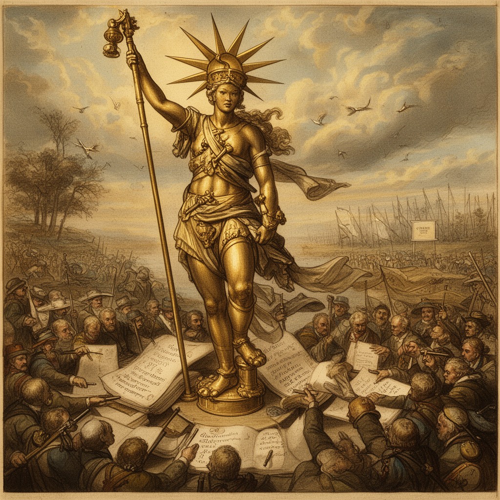AI-generated illustration of Golden Liberty