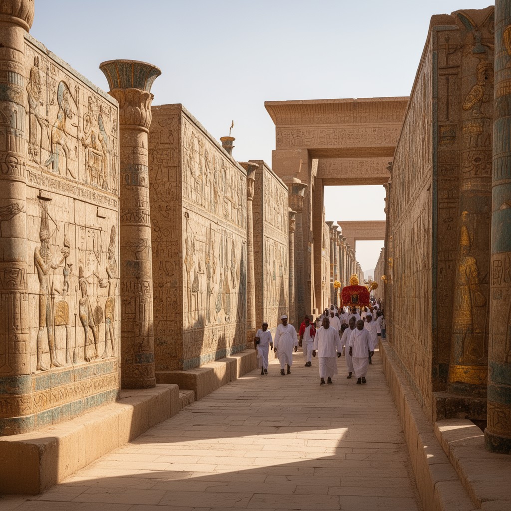 AI-generated illustration of Processional Way of Babylon