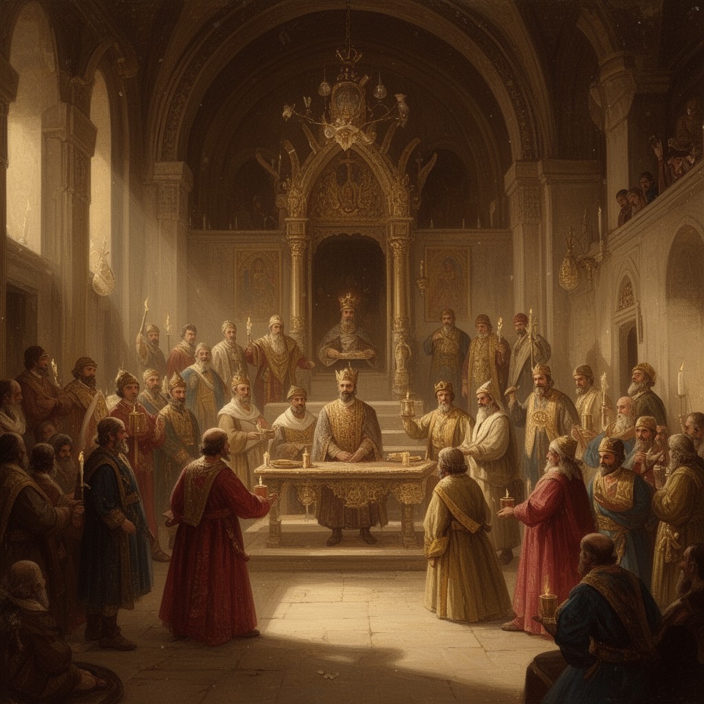 AI-generated illustration of royal court of Judah