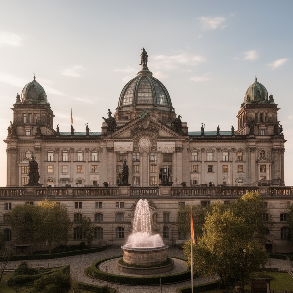 AI-generated illustration of Werderscher Markt 1, Berlin